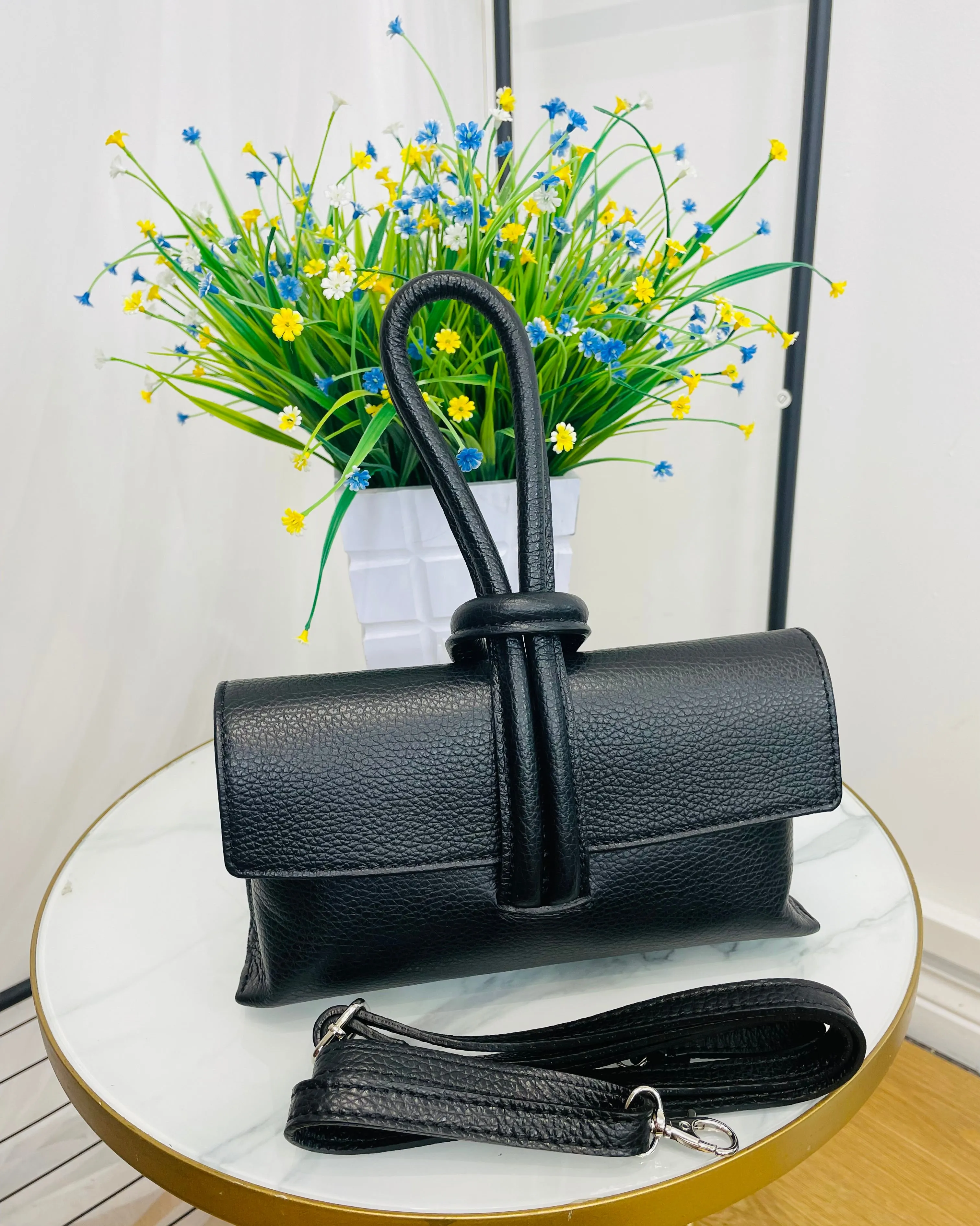 Susan Leather Bag - Black