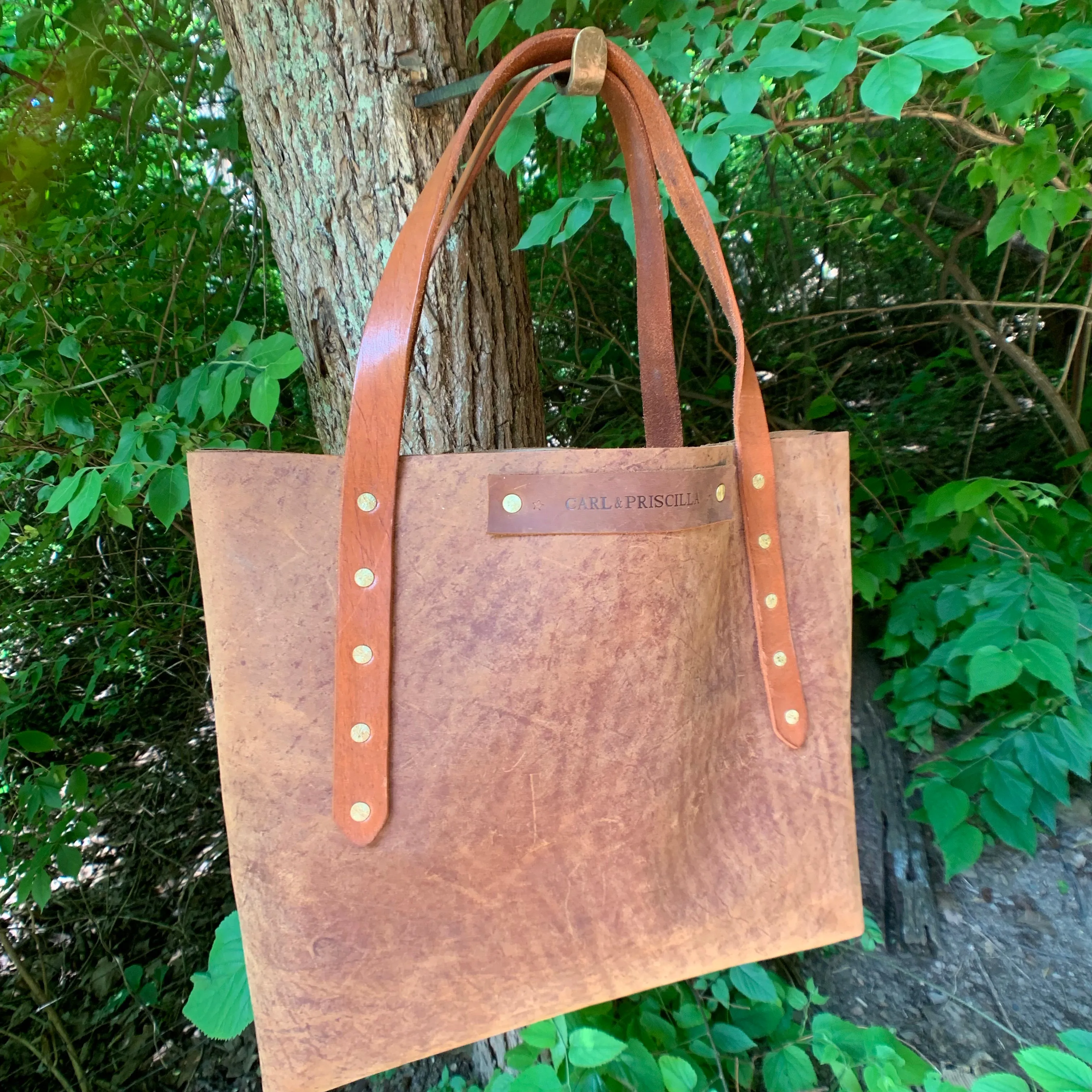 “The Big Mama” Tote In Rustic Oil Tanned Leather