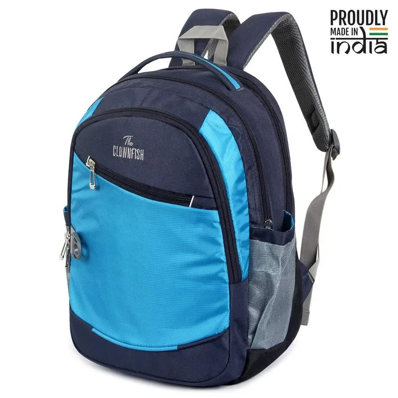 The Clownfish Impulse 20 Liters Polyester Water Resistant Multifunctional Travel Backpack Travel Bags Bagpack Spacious Shoulder Bag College Office Travelling Camping Bags for Men and Women (Navy Blue)