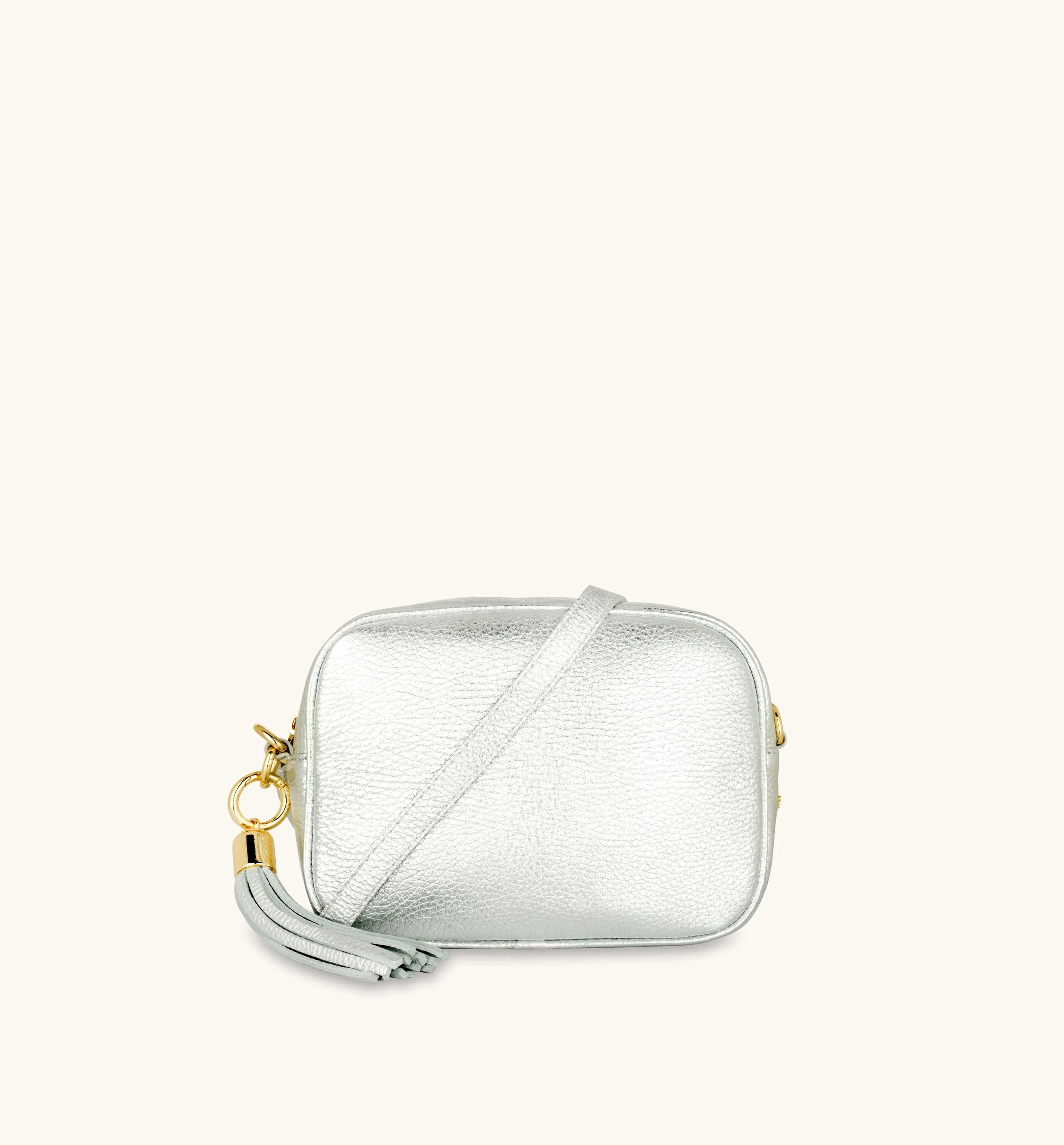The Tassel Silver Leather Crossbody Bag