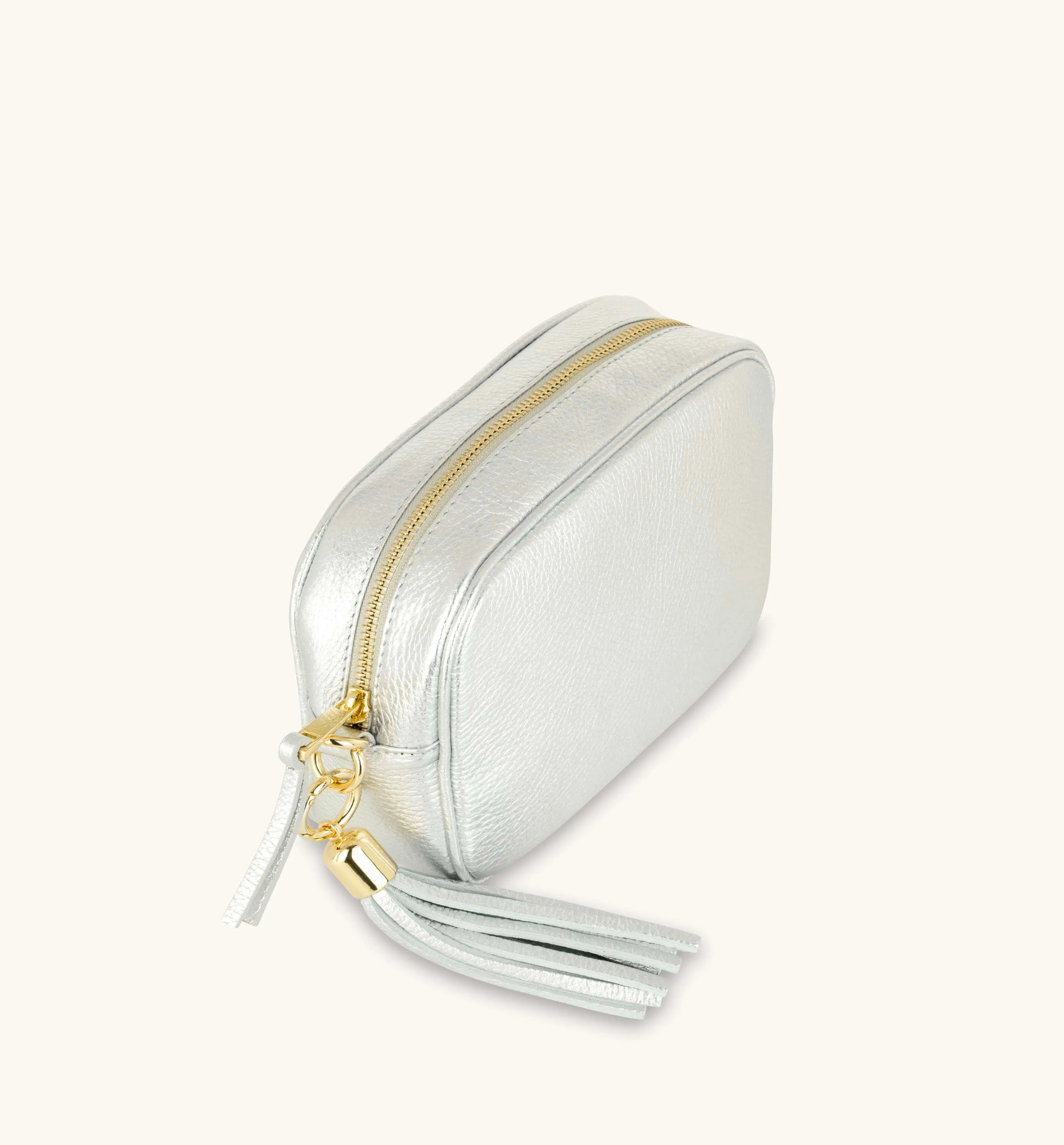 The Tassel Silver Leather Crossbody Bag