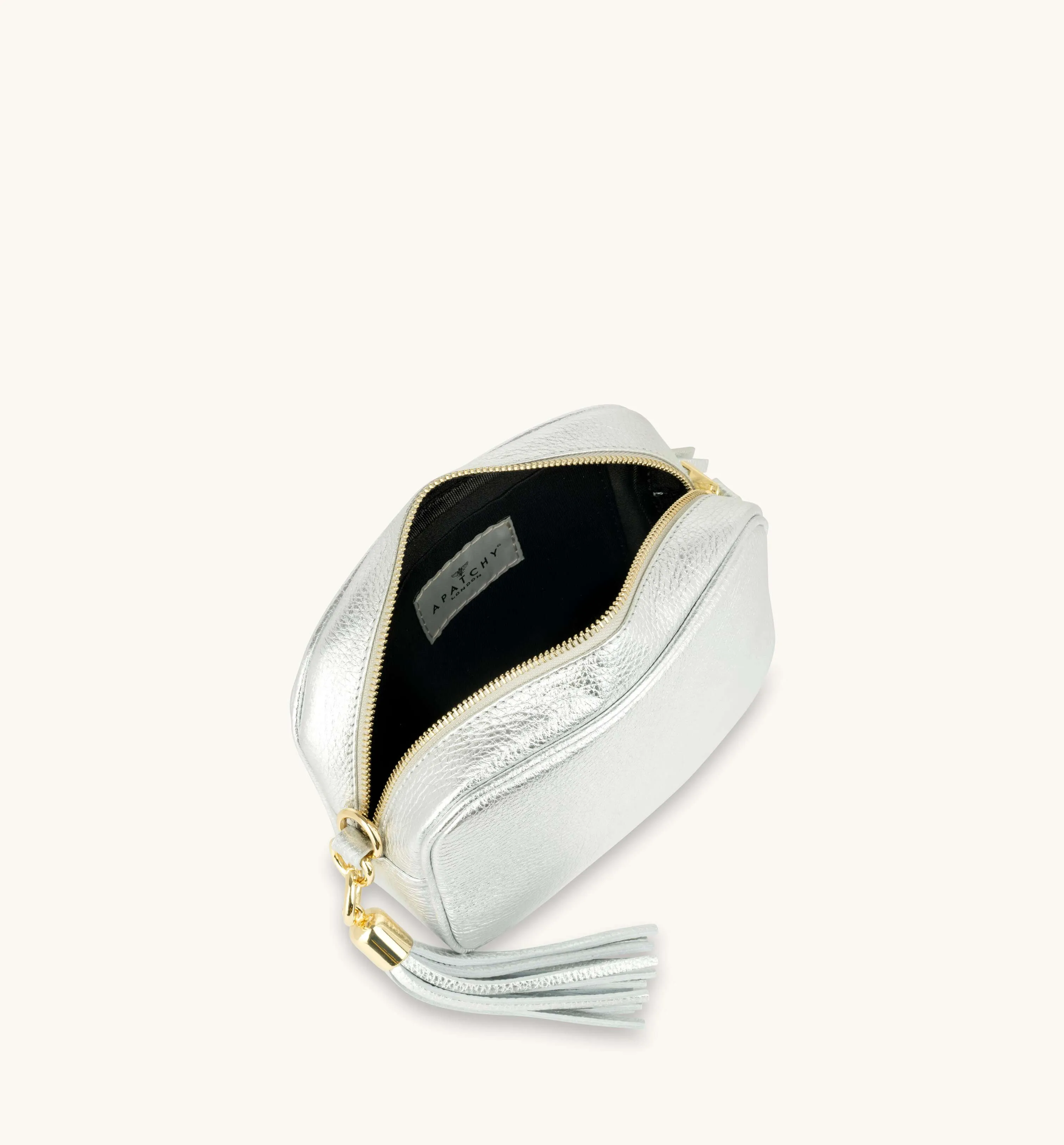 The Tassel Silver Leather Crossbody Bag