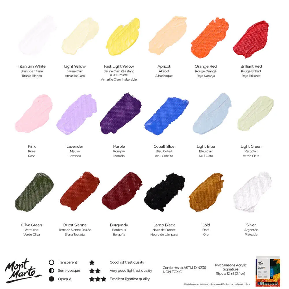 Two Seasons Acrylic Signature 18pc x 12ml (0.4 US fl.oz)