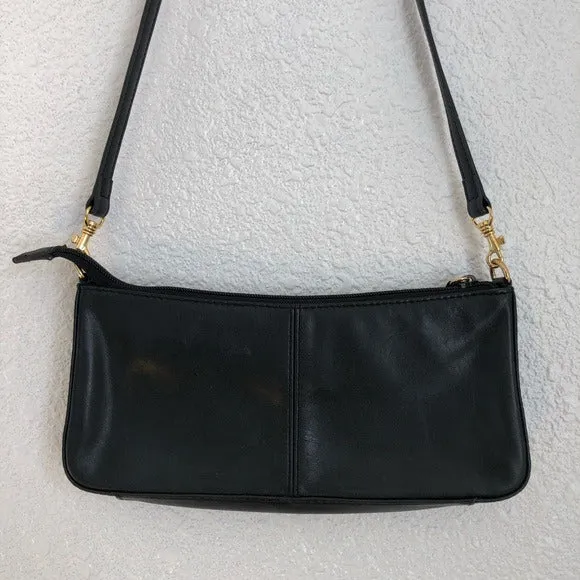 Vintage Giani Bernini Black Rectangular Shoulder Bag