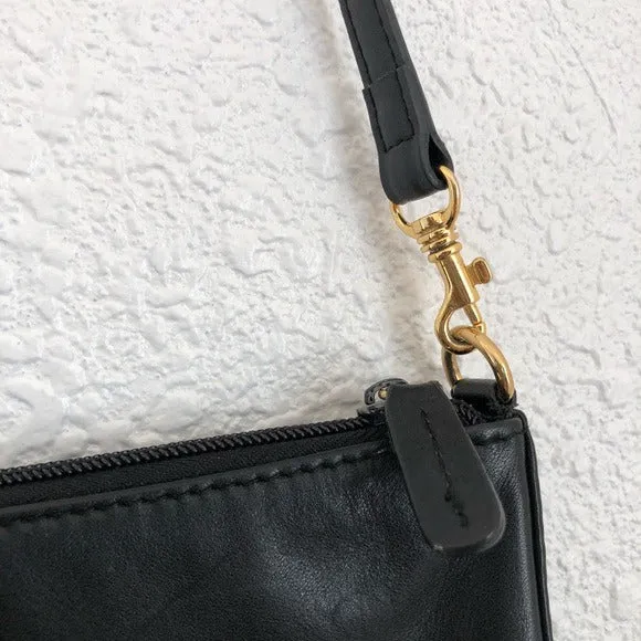 Vintage Giani Bernini Black Rectangular Shoulder Bag
