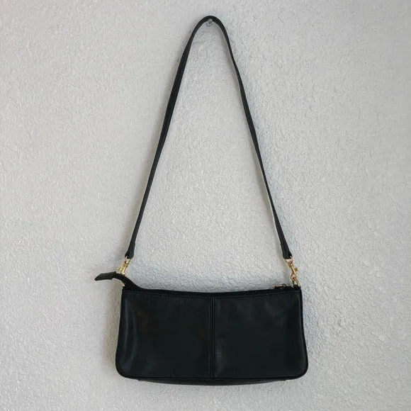 Vintage Giani Bernini Black Rectangular Shoulder Bag