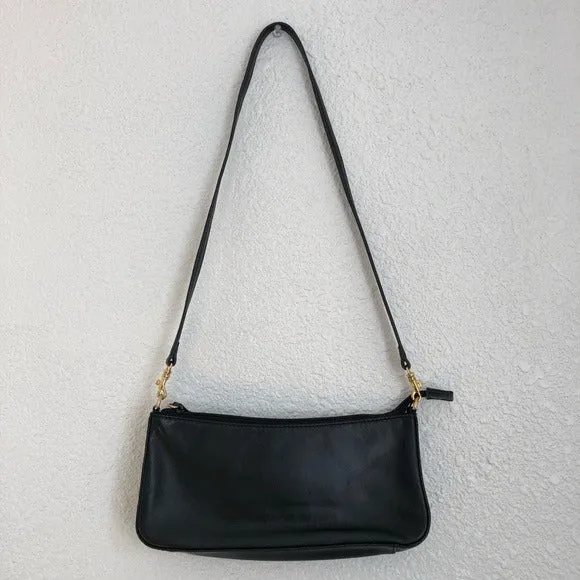 Vintage Giani Bernini Black Rectangular Shoulder Bag