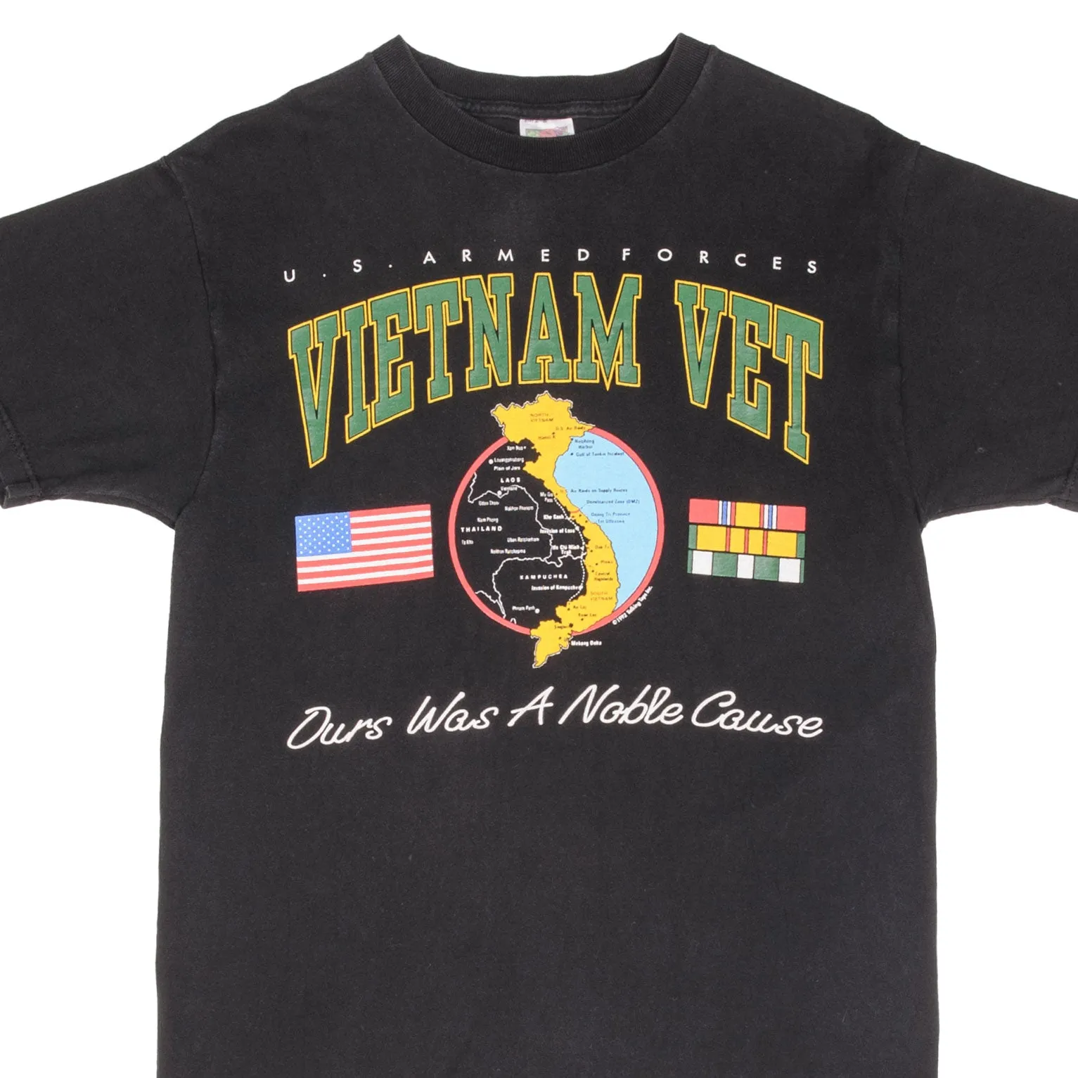 VINTAGE US ARMY VIETNAM VETERAN TEE SHIRT 1992 SIZE MEDIUM