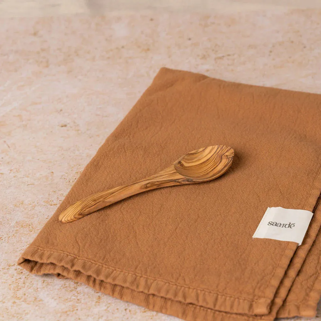 Vintage Wash Tea Towel Terracotta
