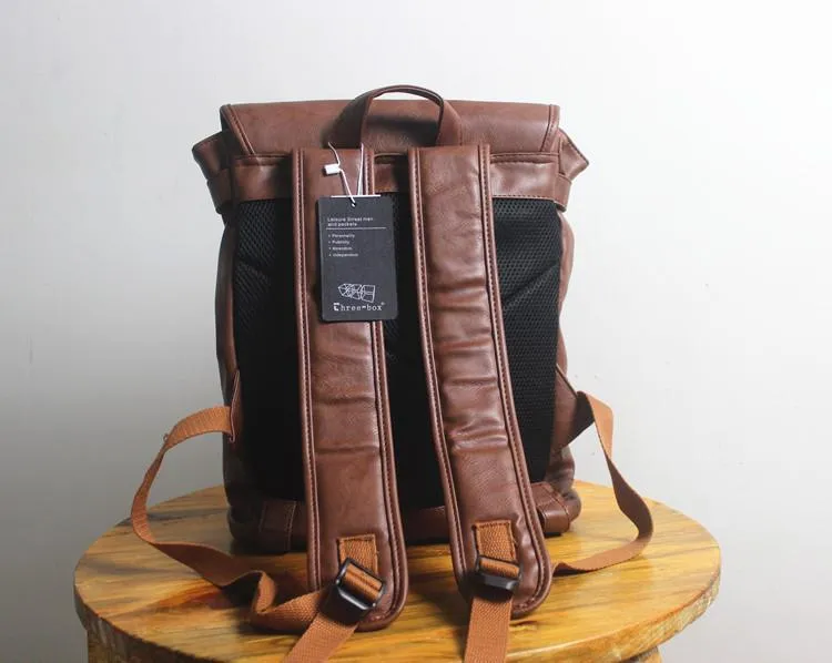 Vvsha  Christmas Gift Pu Leather College Backpack