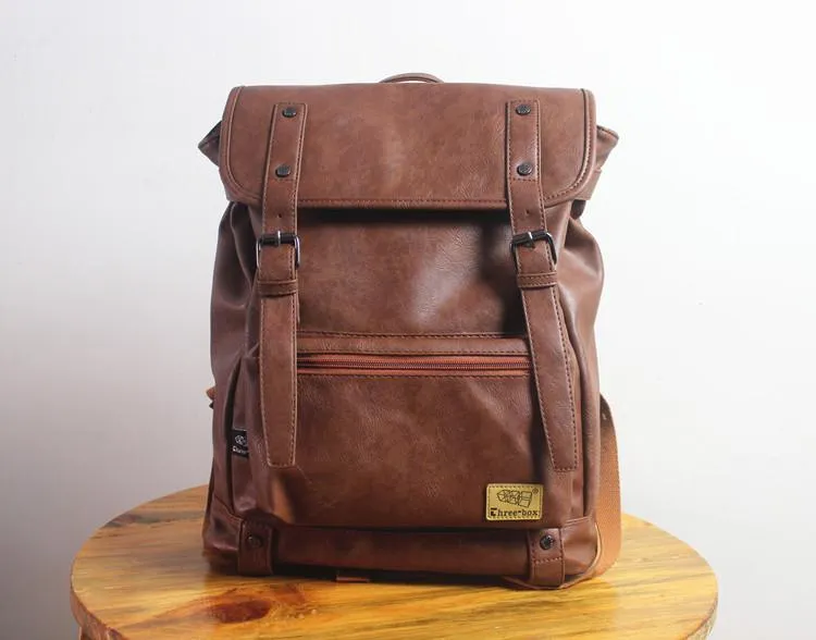 Vvsha  Christmas Gift Pu Leather College Backpack