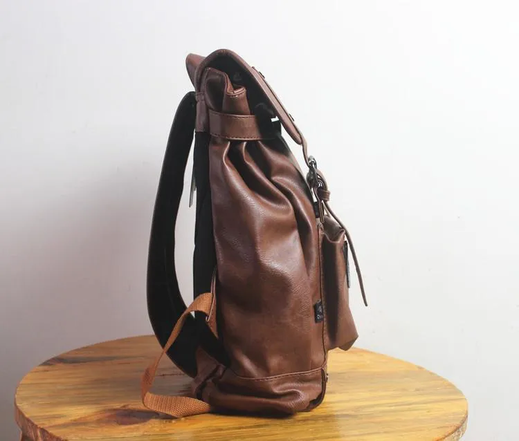 Vvsha  Christmas Gift Pu Leather College Backpack