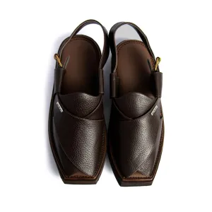 Walkway - Luxurious Grain Leather Kaptan Chappal (Brown)