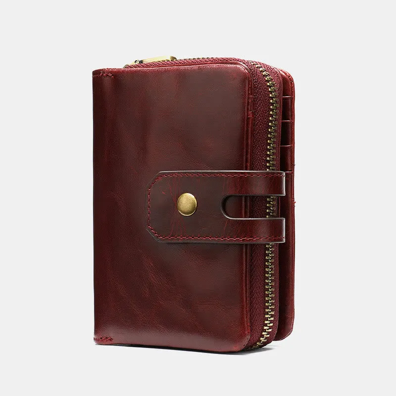 Wallet For Daily Shopping Short Soft Leather Purse