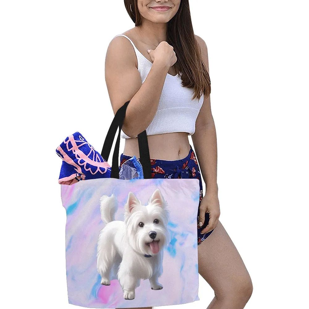 Westie Canvas Tote Bag - Swirl
