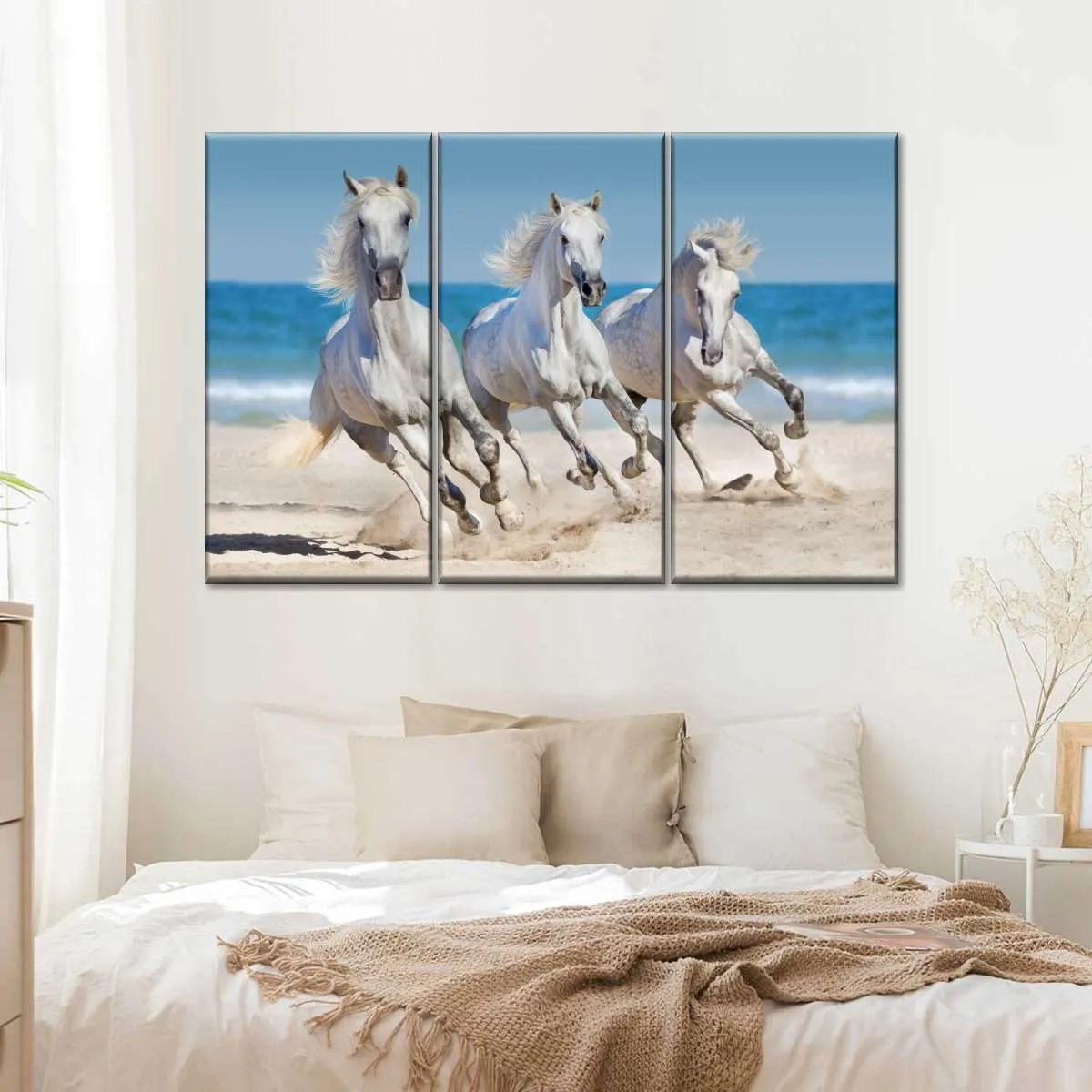 Wild Beach Horses Wall Art