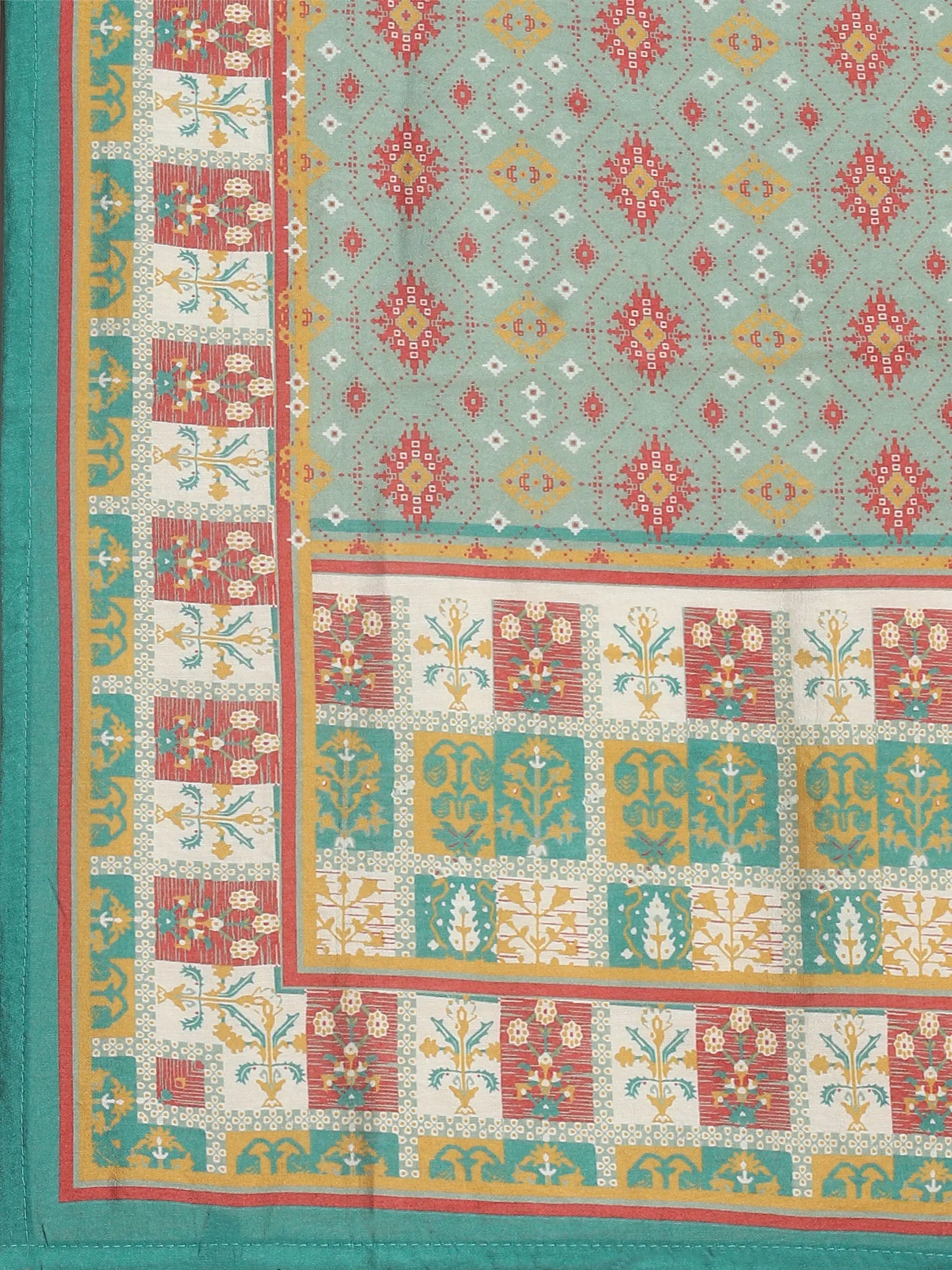 Women Multicolor Ornamental Printed Dress With Dupatta