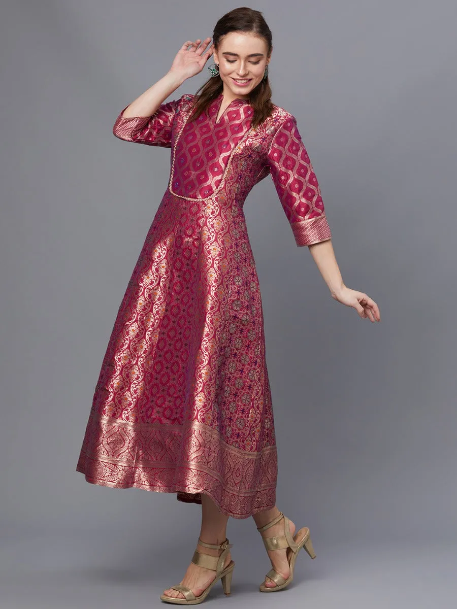 Women Purple Printed Dress