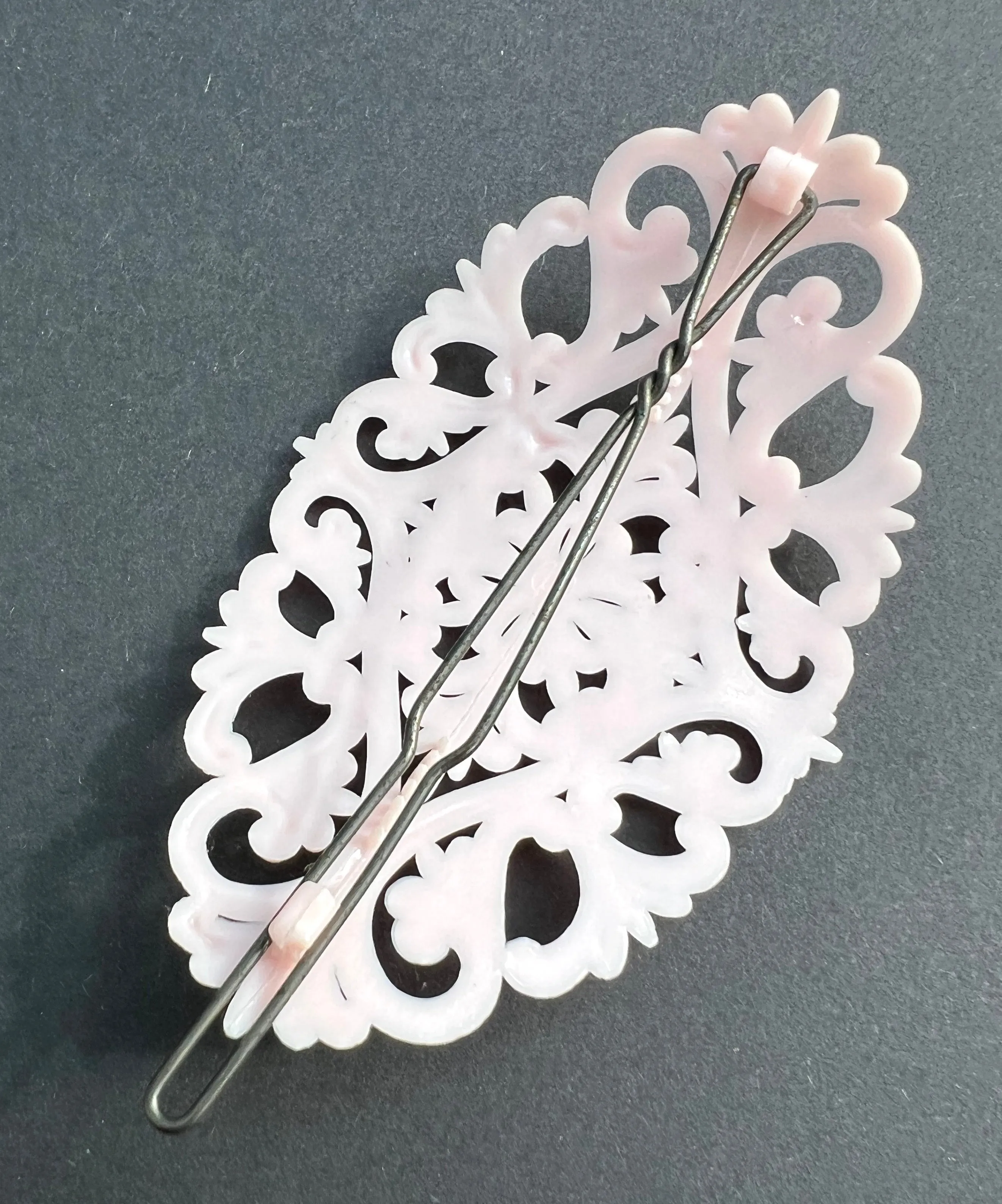 Wonderfully Ornamental Big Pale Pink Hair Clip.