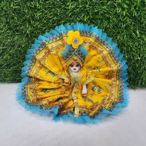 Yellow sky fancy dress for laddu gopal ji