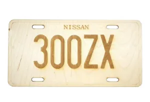 ZSPEC Nissan "300ZX" License Plate, Birch, Ornamental